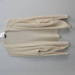 WILD FABLE cream open stitch beach boho cardigan sweater